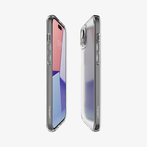 ACS06567 - iPhone 15 Pro Max Case Ultra Hybrid in frost clear showing the back